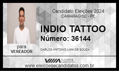 Candidato INDIO TATTOO 2024 - CAMARAGIBE - Eleições