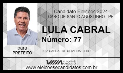 Candidato LULA CABRAL 2024 - CABO DE SANTO AGOSTINHO - Eleições