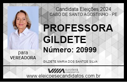 Candidato PROFESSORA GILDETE 2024 - CABO DE SANTO AGOSTINHO - Eleições