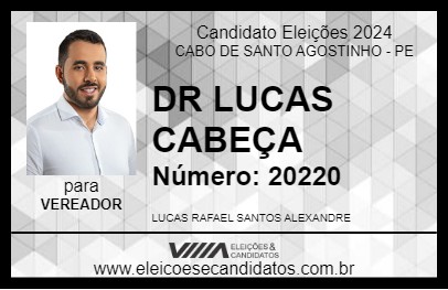 Candidato DR LUCAS CABEÇA 2024 - CABO DE SANTO AGOSTINHO - Eleições