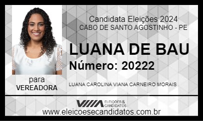 Candidato LUANA DE BAU 2024 - CABO DE SANTO AGOSTINHO - Eleições