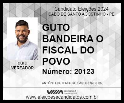 Candidato GUTO BANDEIRA O FISCAL DO POVO 2024 - CABO DE SANTO AGOSTINHO - Eleições