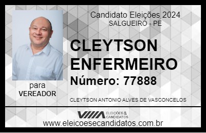 Candidato CLEYTSON ENFERMEIRO 2024 - SALGUEIRO - Eleições