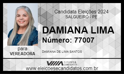 Candidato DAMIANA LIMA 2024 - SALGUEIRO - Eleições