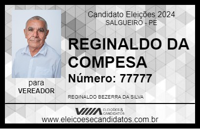 Candidato REGINALDO ELETRICISTA 2024 - SALGUEIRO - Eleições