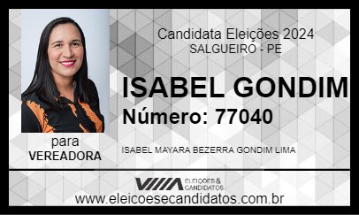 Candidato ISABEL GONDIM 2024 - SALGUEIRO - Eleições