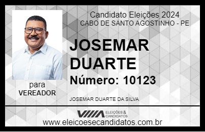 Candidato JOSEMAR DUARTE 2024 - CABO DE SANTO AGOSTINHO - Eleições