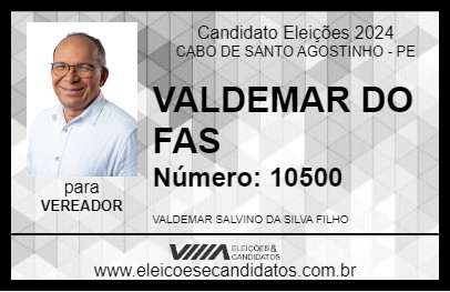 Candidato VALDEMAR DO FAS 2024 - CABO DE SANTO AGOSTINHO - Eleições