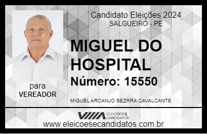 Candidato MIGUEL DO HOSPITAL 2024 - SALGUEIRO - Eleições