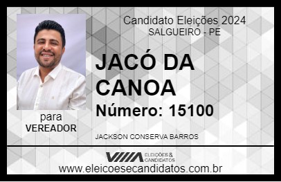 Candidato JACÓ DA CANOA 2024 - SALGUEIRO - Eleições