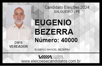 Candidato EUGENIO BEZERRA 2024 - SALGUEIRO - Eleições