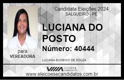 Candidato LUCIANA DO POSTO 2024 - SALGUEIRO - Eleições