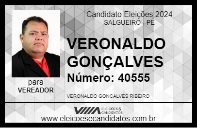 Candidato VERONALDO GONÇALVES 2024 - SALGUEIRO - Eleições