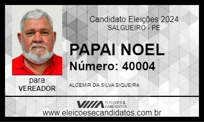 Candidato PAPAI NOEL 2024 - SALGUEIRO - Eleições