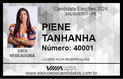 Candidato PIENE TANHANHA 2024 - SALGUEIRO - Eleições