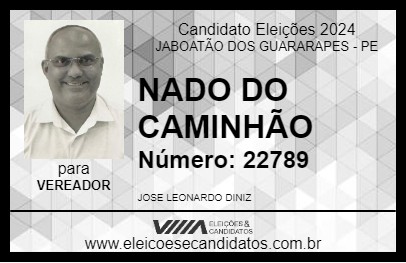 Candidato NADO DO CAMINHÃO 2024 - JABOATÃO DOS GUARARAPES - Eleições