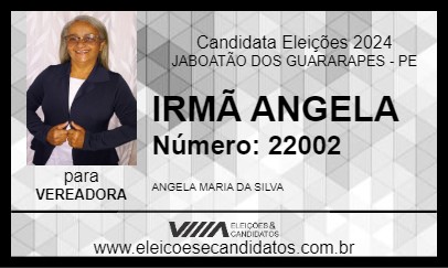 Candidato IRMÃ ANGELA 2024 - JABOATÃO DOS GUARARAPES - Eleições