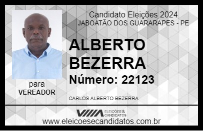 Candidato ALBERTO BEZERRA 2024 - JABOATÃO DOS GUARARAPES - Eleições