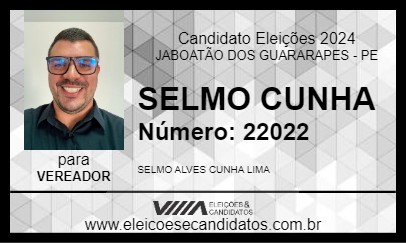 Candidato SELMO CUNHA 2024 - JABOATÃO DOS GUARARAPES - Eleições