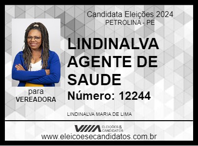 Candidato LINDINALVA AGENTE DE SAUDE 2024 - PETROLINA - Eleições