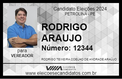 Candidato RODRIGO ARAUJO 2024 - PETROLINA - Eleições