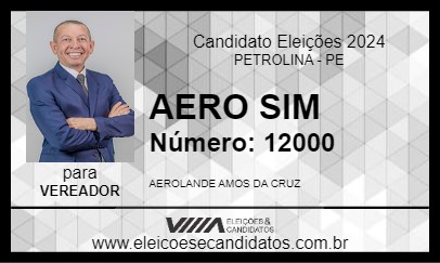 Candidato AERO SIM 2024 - PETROLINA - Eleições