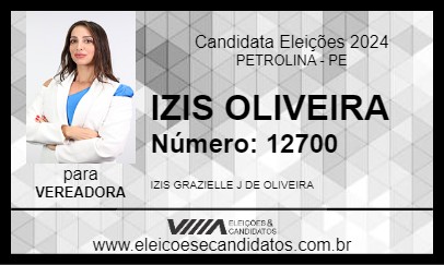 Candidato IZIS OLIVEIRA 2024 - PETROLINA - Eleições