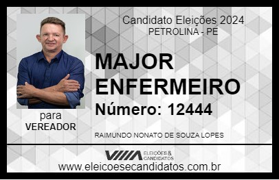 Candidato MAJOR ENFERMEIRO 2024 - PETROLINA - Eleições