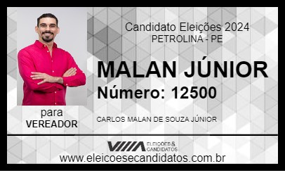 Candidato MALAN JÚNIOR 2024 - PETROLINA - Eleições