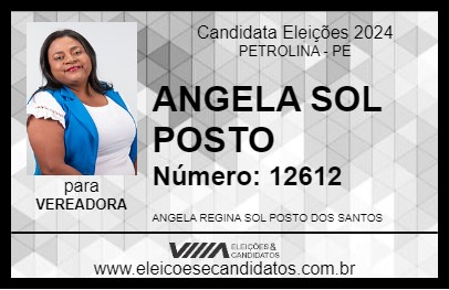 Candidato ANGELA SOL POSTO 2024 - PETROLINA - Eleições