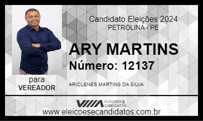 Candidato ARY MARTINS 2024 - PETROLINA - Eleições