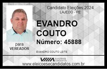 Candidato EVANDRO COUTO 2024 - LAJEDO - Eleições