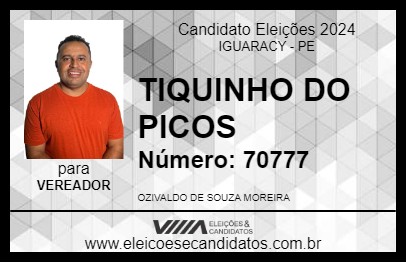 Candidato TIQUINHO DO PICOS 2024 - IGUARACY - Eleições