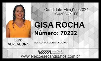 Candidato GISA ROCHA 2024 - IGUARACY - Eleições