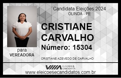 Candidato CRISTIANE CARVALHO 2024 - OLINDA - Eleições