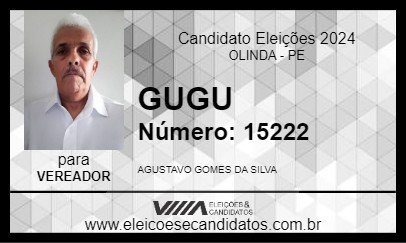 Candidato GUGU 2024 - OLINDA - Eleições