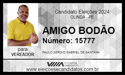 Candidato AMIGO BODÃO 2024 - OLINDA - Eleições