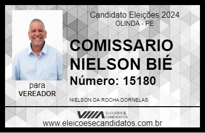 Candidato COMISSARIO NIELSON BIÉ 2024 - OLINDA - Eleições