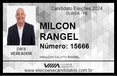 Candidato MILCON RANGEL 2024 - OLINDA - Eleições