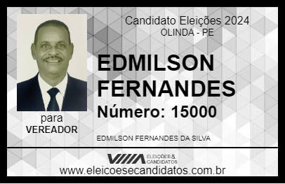 Candidato EDMILSON FERNANDES 2024 - OLINDA - Eleições