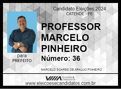 Candidato PROFESSOR MARCELO PINHEIRO 2024 - CATENDE - Eleições