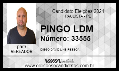 Candidato PINGO LDM 2024 - PAULISTA - Eleições