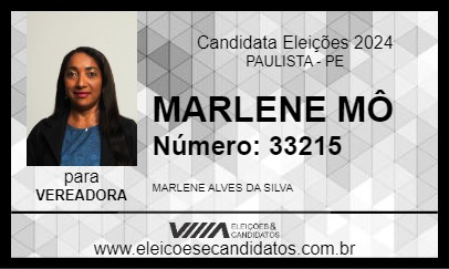 Candidato MARLENE MÔ 2024 - PAULISTA - Eleições