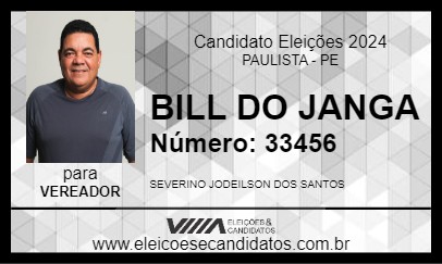 Candidato BILL DO JANGA 2024 - PAULISTA - Eleições