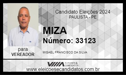 Candidato MIZA 2024 - PAULISTA - Eleições