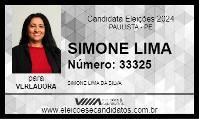 Candidato SIMONE LIMA 2024 - PAULISTA - Eleições