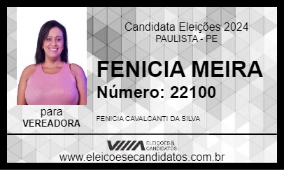 Candidato FENICIA MEIRA 2024 - PAULISTA - Eleições