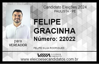 Candidato FELIPE GRACINHA 2024 - PAULISTA - Eleições