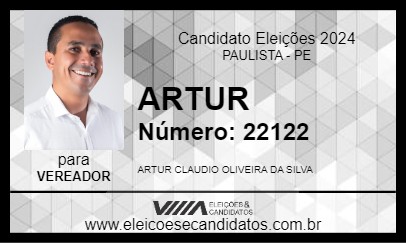 Candidato ARTUR 2024 - PAULISTA - Eleições