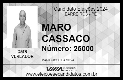 Candidato MARO CASSACO 2024 - BARREIROS - Eleições